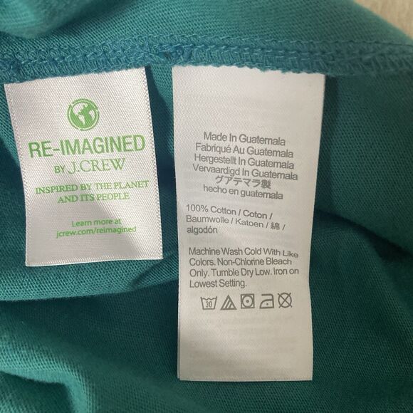 NWT J. Crew Broken-in Jersey Tiered Mini Dress Deep Patina Green Hippie Boho - Picture 11 of 13